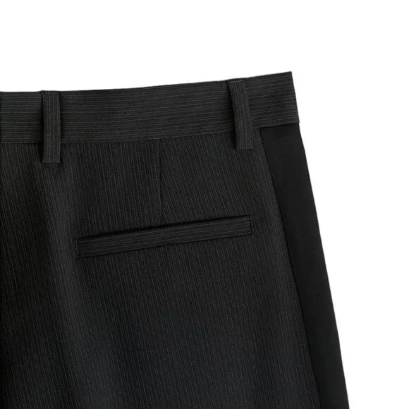 ZARA PINSTRIPE SUIT PANTS LIMITED EDITION BLACK SIZE 34  | 6770/023/800 - Picture 3 of 12